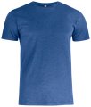 Heren T-shirt Clique Slub-T Blauw melange